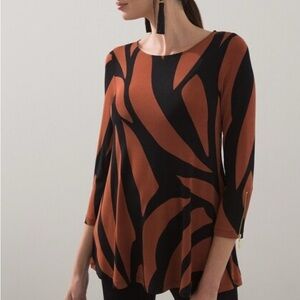 Chico’s Animal Print Tunic Top SZ 20/22